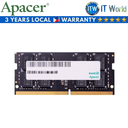 Apacer 16GB DDR4-3200Mhz CL22 SODIMM Memory (ES.16G21.GSH)