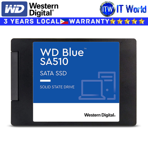 [WDS100T3B0A-00axr0] Western Digital 1TB SSD WD Blue SA510 2.5&quot; SATA III Internal (WDS100T3B0A) (Blue, 1TB)