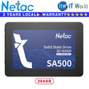 Netac 256GB SSD SA500 2.5" SATA III 6Gb/s 3D NAND Flash Internal