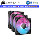 Corsair PC Fan iCUE LINK RX120 RGB 120mm PWM Fan Triple Starter Kit - Black (CS-CO-9051018-WW)