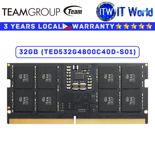 [TED532G4800C40D-S01] Teamgroup DDR5 RAM 4800Mhz Elite SODIMM Laptop Memory 32GB (TED532G4800C40D-S01) (32GB)