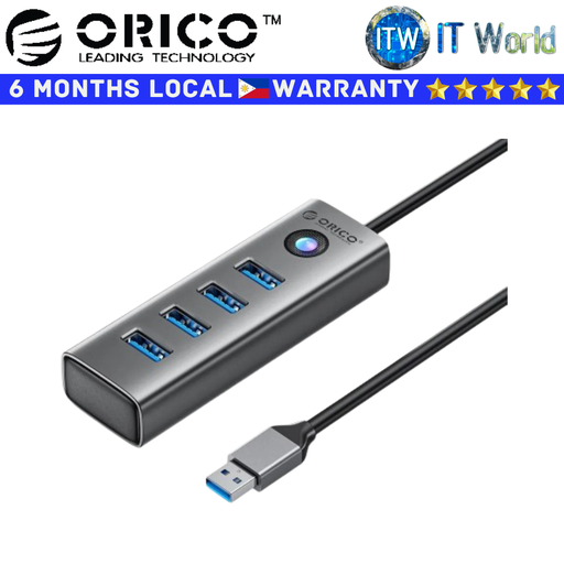 [PDD4U-U3-015-GY-EP] Orico USB Hub PDD4U-U3 Gray 4-Port USB 3.0 5Gbps Hub (PDD4U-U3-015-GY-EP)