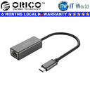 Orico Type-C to RJ45 Adapter Alluminom Alloy Black (XC-R45-V1-BK-BP)