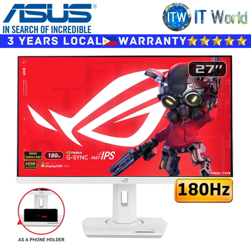 [XG27ACS WHITE] ASUS Gaming Monitor ROG Strix XG27ACS-W 27&quot; 2560x1440 / 180Hz / Fast IPS / 1ms GTG