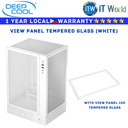 Deepcool Computer PC Case CH170 Digital with View Panel Tempered Glass (White)