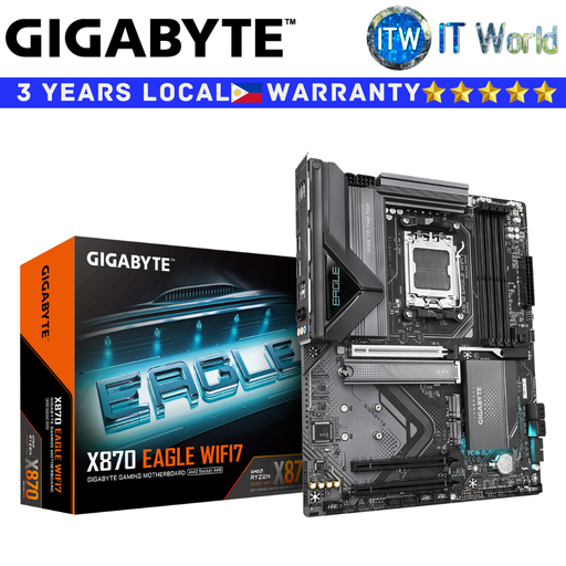 [GA-X870-EAGLE-WIFI7] Gigabyte Motherboard X870 Eagle Wifi7 ATX AM5 DDR5 (GA-X870-EAGLE-WIFI7)