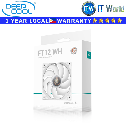 [R-FT12-WHWPN1-G] Deepcool PC Fan FT12 Powerful Quiet and Durable Fluid Dynamic Bearing White (R-FT12-WHWPN1-G) (White)