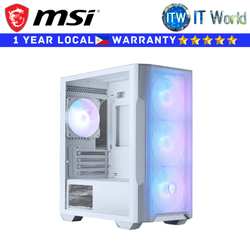 [MAG FORGE M100R WHITE] MSI Computer PC Case MAG Forge M100R White Micro ATX Tower