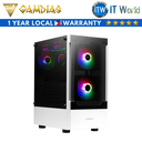 Gamdias TALOS E3 ARGB Mid Tower PC Case (White)