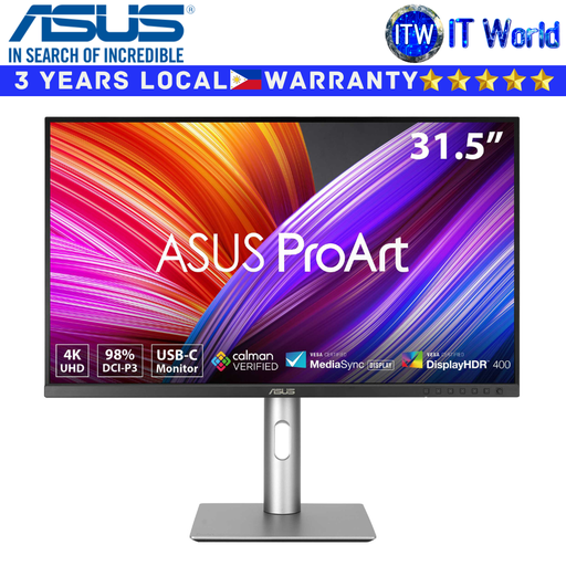 [PA329CRV] ASUS Monitor ProART Display PA329CRV 32&quot; 3840 x 2160 (4K UHD) / 60Hz / IPS / 5ms GTG