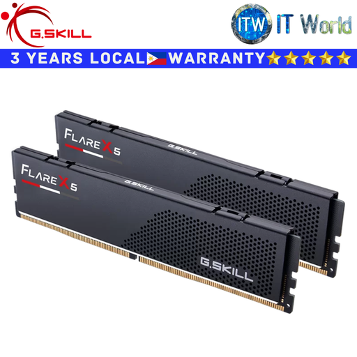 [F5-6000J3238F16GX2-FX5] G.Skill DDR5 RAM 32GB (2x16GB) 6000Mhz Flare X5 Unbuffered Memory (F5-6000J3238F16GX2-FX5)