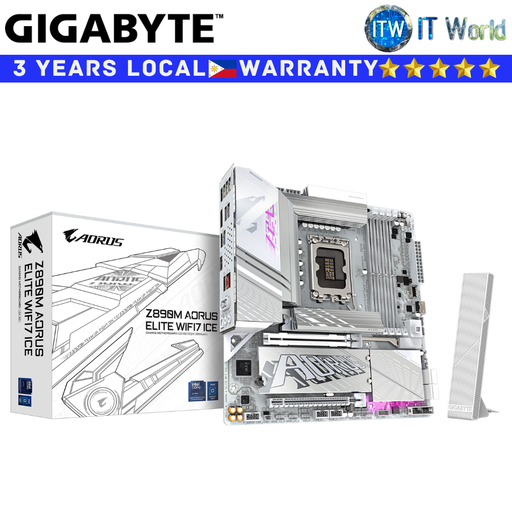 [GA-Z890M-A-ELITE-WF7-ICE] Gigabyte Motherboard Z890M Aorus Elite Wifi7 Ice microATX LGA1851 DDR5