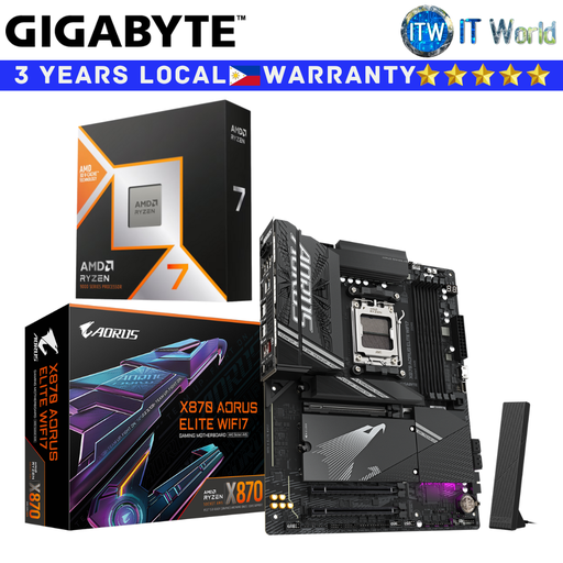 [RYZEN 7 9800X3D / GA-X870-A-ELITE-WIFI 7] Gigabyte Bundle Motherboard AMD Ryzen 7 9800X3D with X870 Aorus Elite Wifi7 ATX AM5 DDR5