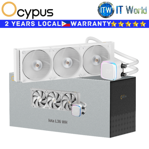 [Iota-L36-WH3ANWNN00X-GL] Ocypus CPU Cooler Fan Iota L36 ARGB AIO Liquid Cooler Fluid Dynamic Bearing White (Iota-L36-WH3ANWNN00X-GL) (White)