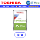 Toshiba Hard Drive HDD S300 Surveillance 3.5" SATA 6Gbit/s Internal (4TB)