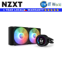 NZXT CPU Cooler Fan Kraken Elite 240 RGB AIO Liquid Cooler (RL-KR24E-B1 Black)