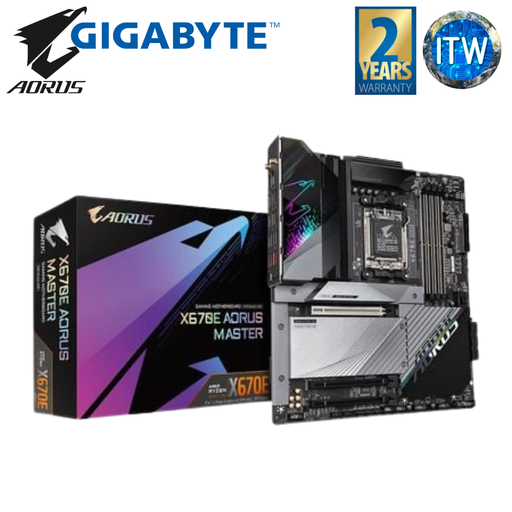 [GA-X670E-AORUS-MASTER] Gigabyte X670E AORUS MASTER DDR5 AMD AM5 E-ATX Motherboard - GA-X670E-AORUS-MASTER