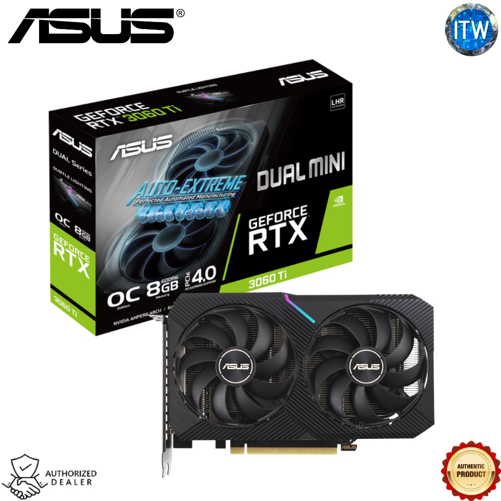 ASUS DUAL GeForce RTX 3060 Ti MINI OC www.cubatargets.com