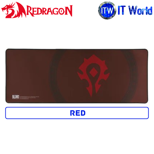 [BMP01 RED] Redragon Mousepad BMP01 World of Warcraft Horde XL Rubber Polyester (Red) (Red)