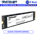 Patriot M2 NVMe SSD M.2 NVMe P300 M.2 2280 PCIe Gen3x4 Internal (512GB)