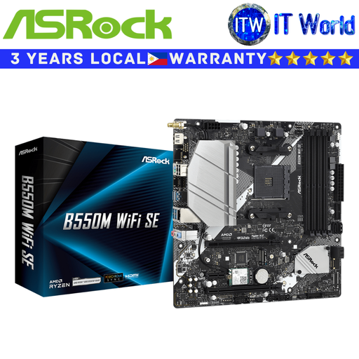 [ASROCK B550M WIFI SE] ASRock Motherboard B550M Wifi SE microATX AM4 DDR4