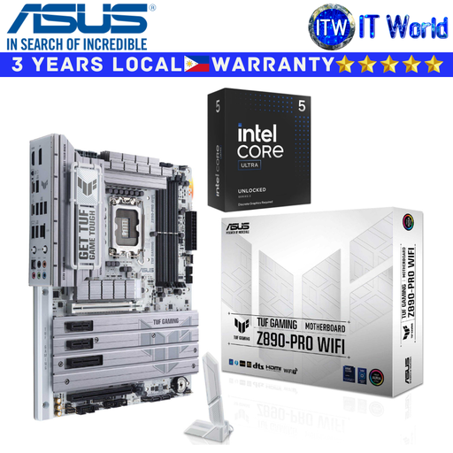 [TUF GAMING Z890-PRO WIFI / BX80768245K] ASUS Bundle Motherboard Intel Core Ultra 5 245K with TUF Gaming Z890-Pro Wifi