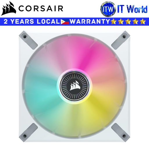 [CS-CO-9050118-WW] Corsair Computer PC Fan iCUE ML140 RGB Elite White 140mm PWM Single Fan (CS-CO-9050118-WW)