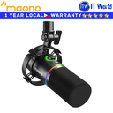 Maono Wired Gaming Microphone PD200X RGB USB/XLR Dynamic (Black)