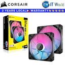 Corsair PC Fan iCUE Link RX140 RGB Black 140mm PWM Dual Fan Kit (CS-CO-9051020-WW)