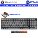 Keychron Wireless Mechanical Keyboard K17 Max QMK Black RGB Backlight (Brown Switch)