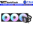 Darkflash CPU Cooler Fan Wave Series DV360S AIO 360mm Liquid Hydraulic Bearing (Black)