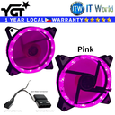 YGT PC Fan Diamond Dual Ring 120mm (Pink)