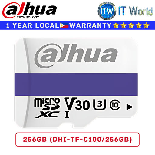 [DHI-TF-C100/256GB] Dahua Micro SD Card Memory Card C100 Data Flash Memory (256GB) (256GB)