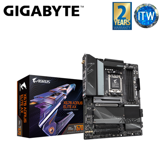 [GA-X670-AORUS-ELITE-AX] ITW | Gigabyte X670 Aorus Elite AX ATX AM5 DDR5 Motherboard