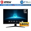 MSI G27C4 E3 - 27" FHD(1920x1080) / 180Hz / VA / 1ms (MPRT) / Curved Gaming Monitor