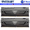 Patriot DDR4 RAM 32GB (2x16GB) 3600Mhz Viper Steel Black UDIMM Desktop Memory (PVS432G360C8K)