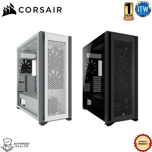 [CS-CC-9011218-WW] Corsair 7000D AIRFLOW Full-Tower ATX PC Case in Black and White (Black) (Black)