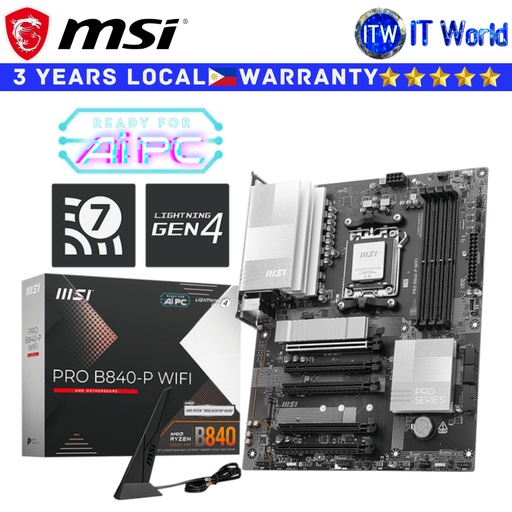 [MSI PRO B840-P WIFI] MSI Motherboard Pro B840-P Wifi ATX AM5 DDR5