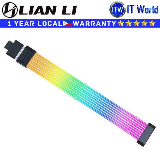 [G89.PW16-81W.00] Lian Li Extension Cable Strimer Wireless 16-8 RGB 8 Light Guides 340mm Black (PW16-81W)