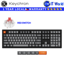 Keychron Wireless Mechanical Keyboard K10 Max QMK RGB Backlight Red Switch (K10M - B1)