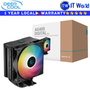 Deepcool CPU Cooler Fan AG400 Digital BK ARGB Single Tower Hydro Bearing (R-AG400-BKADMN-G-1)