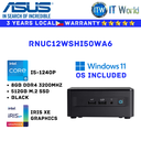 ASUS Mini PC All in One Desktop PC NUC 12 Pro Tall RNUC12WSHI50WA6 8GB DDR4 512GB SSD Win 11