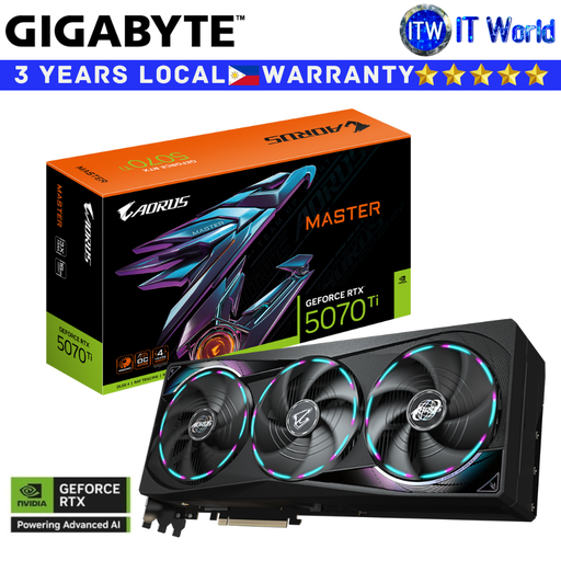 [GV-N507TAORUS-M-16GD] Gigabyte RTX 5070 Ti Master 16GB GDDR7 Aorus Geforce Graphic Card (GV-N507TAORUS-M-16GD)