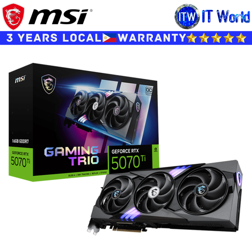 [GEFORCE RTX 5070 TI 16G GAMING TRIO OC PLUS] MSI RTX 5070 Ti 16GB GDDR7 Gaming Trio OC Plus Geforce Graphic Card