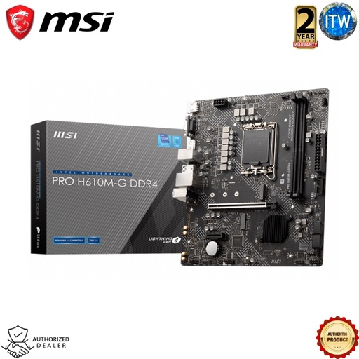 [H610M-G Pro] MSI Pro H610M-G microATX LGA1700 DDR4 Motherboard