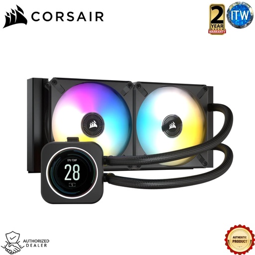 [CS-CW-9060061-WW] Corsair iCUE H100i ELITE LCD Display Liquid CPU Cooler (CS-CW-9060061-WW)
