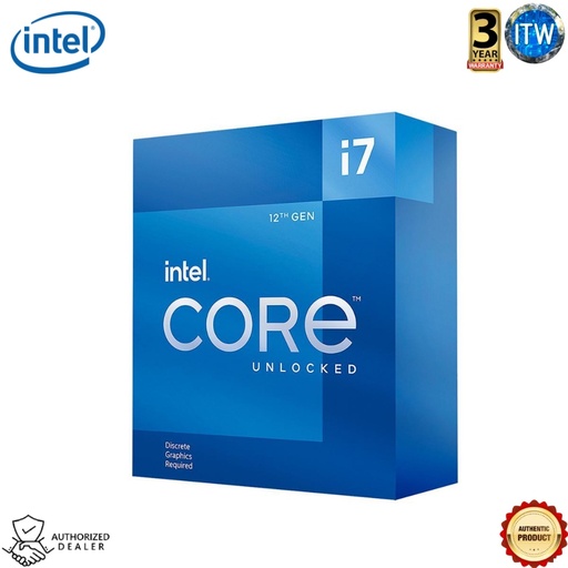 [i7-12700KF] Intel Core i7-12700KF - Core i7 12th Gen Alder Lake 12-Core 3.6GHz LGA 1700 125W Desktop Processor