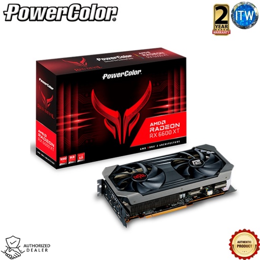 [8GBD6-3DHE/OC] Power Color Red Devil AMD Radeon RX 6600XT 8GB GDDR6 Graphic Card (AXRX 6600XT 8GBD6-3DHE/OC)
