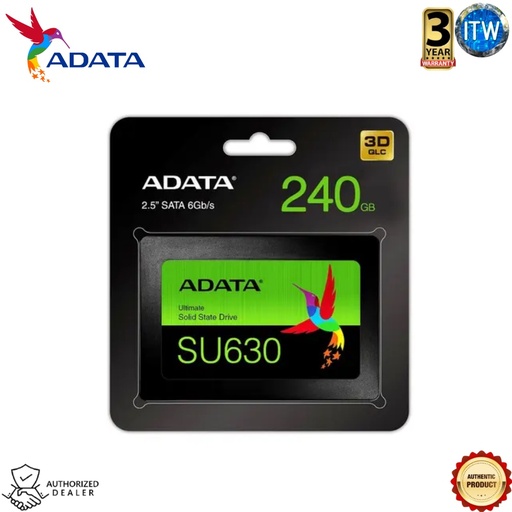 [ASU630SS-240GQ-R SSD] ITW | ADATA SU630 2.5&quot; SATA 6Gb/s Internal SSD (240GB/480GB) (240GB)