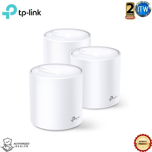 [Deco X60(3pack)] ITW | TP-Link Deco X60 AX5400 Whole Home Mesh Wi-Fi 6 System (Deco X60-3pack)
